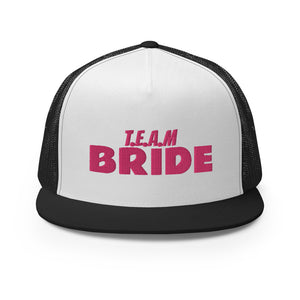 T.E.A.M BRIDE Trucker Cap (Pink Stitch)