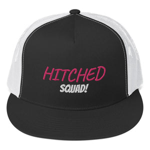 Hitched Squad Trucker Cap (Pink&White Stitch)