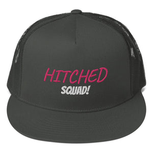 Hitched Squad Trucker Cap (Pink&White Stitch)