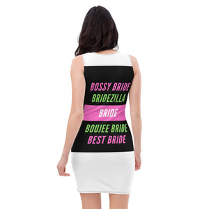 Scatter Bride (Pink/Green) Bodycon Dress