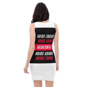 Scatter Bridesmaid (Red/Black) Bodycon Dress