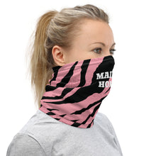 Load image into Gallery viewer, Maid of Honor Pink/Black Zebra Print Neck Gaiter
