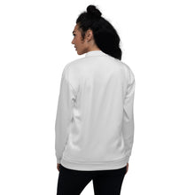 Load image into Gallery viewer, White &amp; Black Bride All Over Bomber Jacket
