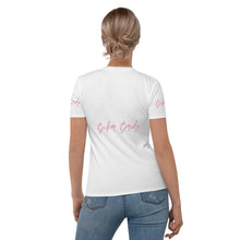 Load image into Gallery viewer, Biker Bride Helmet (Colorful) White T-Shirt
