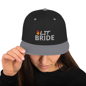 🔥LIT BRIDE Snapback Hat (White Stitch)