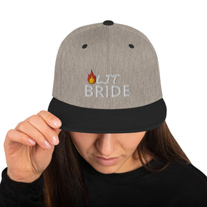 🔥LIT BRIDE Snapback Hat (White Stitch)