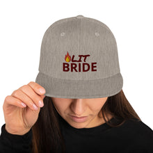 Load image into Gallery viewer, LIT BRIDE Snapback Hat (Dark Red Stitch)
