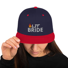 Load image into Gallery viewer, 🔥LIT BRIDE Snapback Hat (White Stitch)
