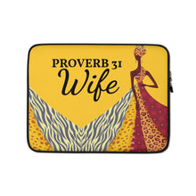 Load image into Gallery viewer, Proverbs 31 Wife (Yellow) Laptop Sleeve
