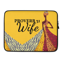 Load image into Gallery viewer, Proverbs 31 Wife (Yellow) Laptop Sleeve
