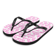 Load image into Gallery viewer, Pink&amp;White Bride Flip-Flops

