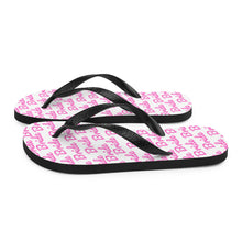 Load image into Gallery viewer, Pink&amp;White Bride Flip-Flops

