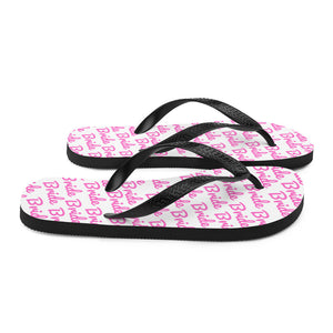 Pink&White Bride Flip-Flops